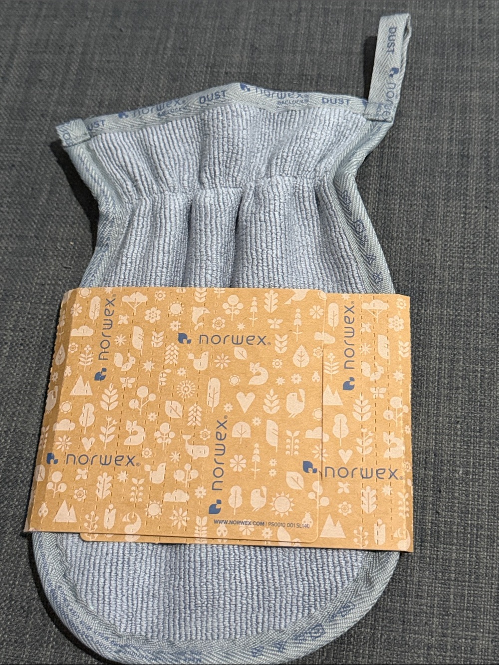 Norwex Light Blue Microfiber Cleaning Mitt